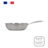 Wok en acier inoxydable - LIVOO - MEP162 - Ø 28 cm - Acier inoxydable