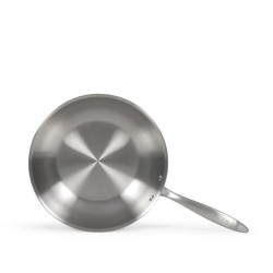 Wok en acier inoxydable - LIVOO - MEP162 - Ø 28 cm - Acier inoxydable
