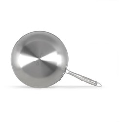 Wok en acier inoxydable - LIVOO - MEP162 - Ø 28 cm - Acier inoxydable