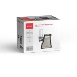 Râpe électrique multifonctions LIVOO DOP192 - Noir et gris - 4 cône