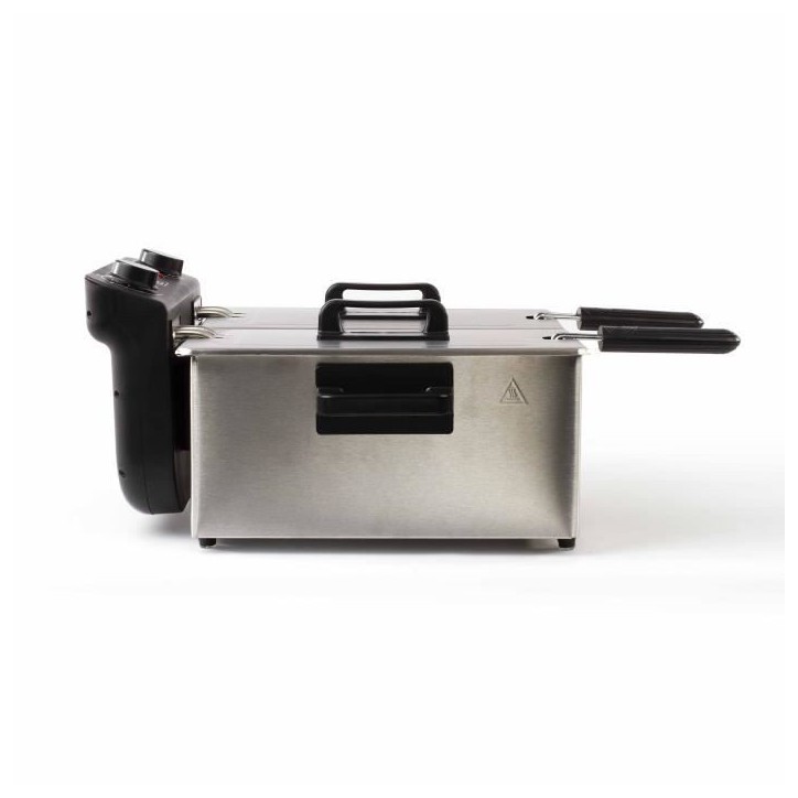 Friteuse double LIVOO DOC217 - 2 x 3 L - Inox 3300W - Noir + Gris Friteuse double LIVOO DOC217 - 2 x 3 L - Inox 3300W - Noir + Gris