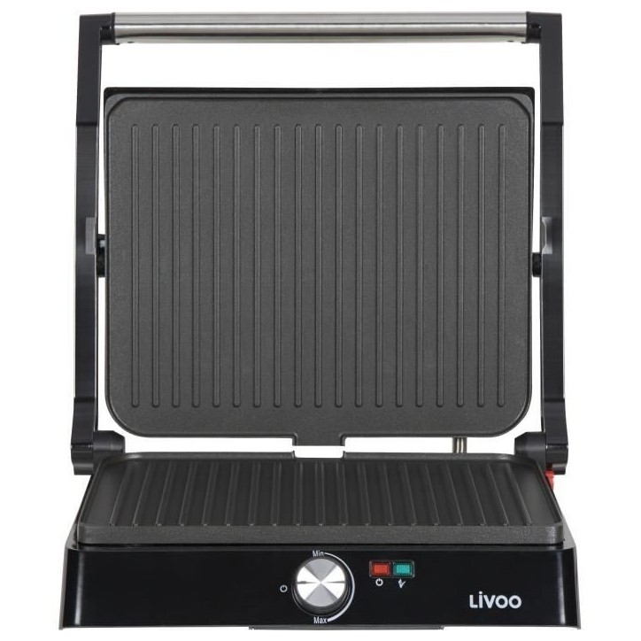 Grill viande et panini - LIVOO - DOC223 - 2200W - 2 plaques - Antiadhésif - Surface de cuisson de 29 x 23 cm - Témoins lumineu Grill viande et panini - LIVOO - DOC223 - 2200W - 2 plaques - Antiadhésif - Surface de cuisson de 29 x 23 cm - Témoins lumineu