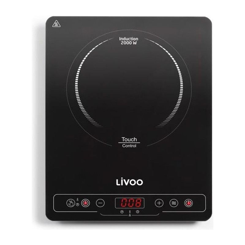 LIVOO DOC235 Plaque a induction Simple - 22cm - de 60° a 240° - Noir LIVOO DOC235 Plaque a induction Simple - 22cm - de 60° a 240° - Noir