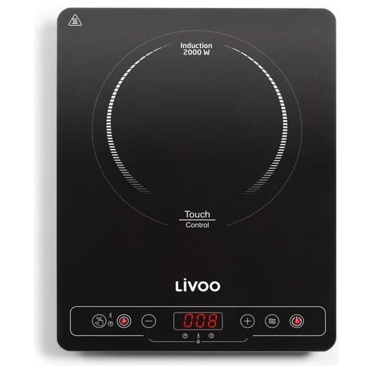 LIVOO DOC235 Plaque a induction Simple - 22cm - de 60° a 240° - Noir LIVOO DOC235 Plaque a induction Simple - 22cm - de 60° a 240° - Noir