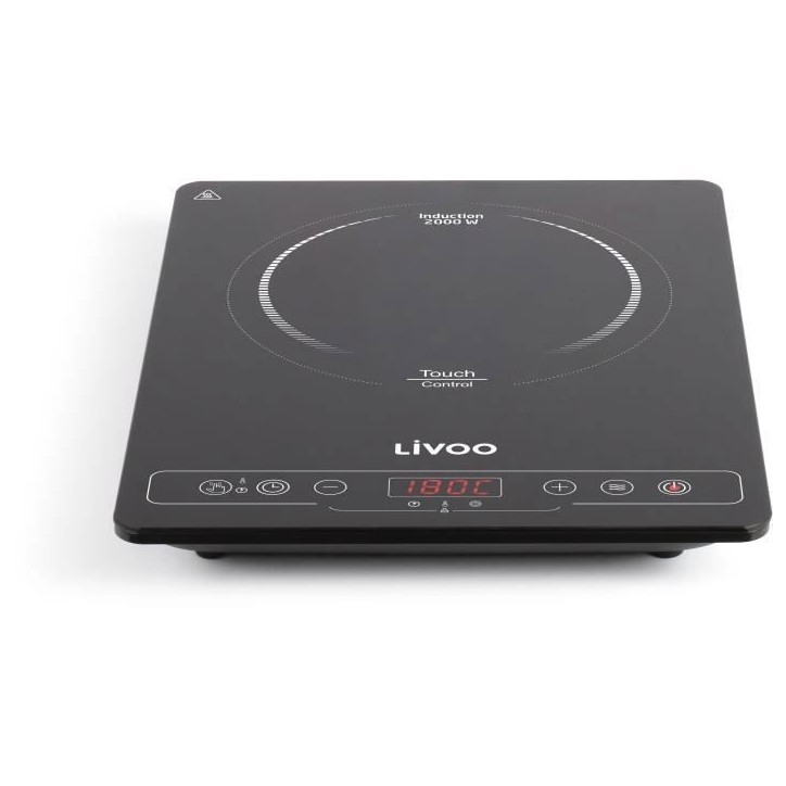 LIVOO DOC235 Plaque a induction Simple - 22cm - de 60° a 240° - Noir LIVOO DOC235 Plaque a induction Simple - 22cm - de 60° a 240° - Noir