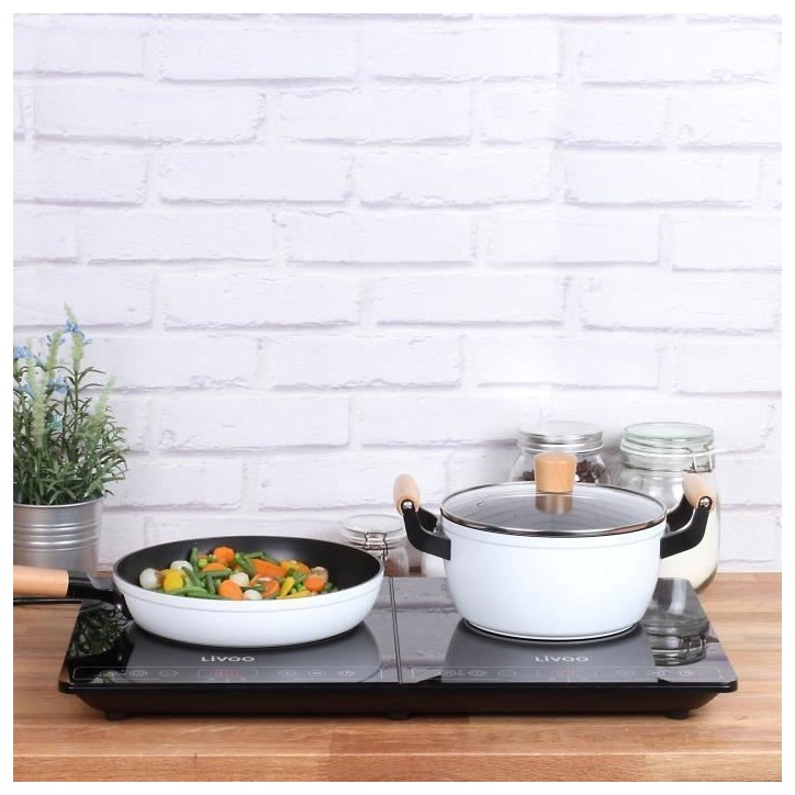 LIVOO DOC235 Plaque a induction Simple - 22cm - de 60° a 240° - Noir LIVOO DOC235 Plaque a induction Simple - 22cm - de 60° a 240° - Noir