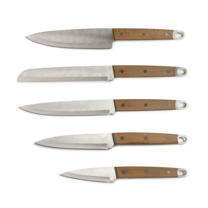 Set de 5 couteaux - LIVOO - MEC129 - Couteaux : chef, a pain, de cuisi