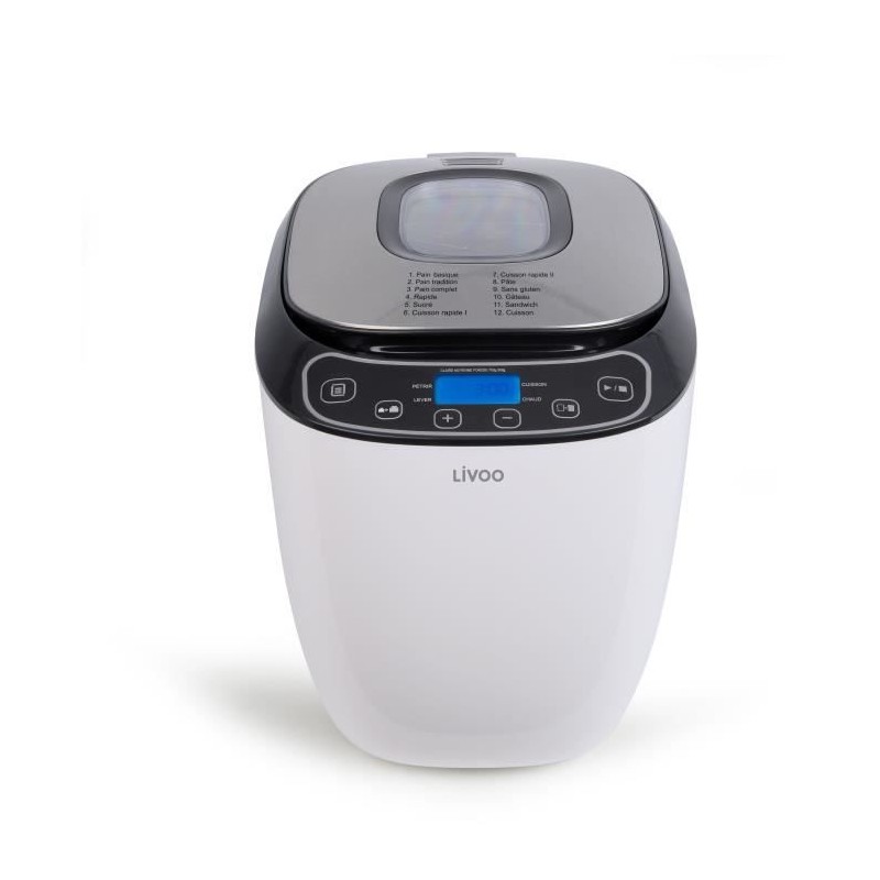 Machine a pain - LIVOO - DOP218 - 550W - 12 programmes - Cuve amovible