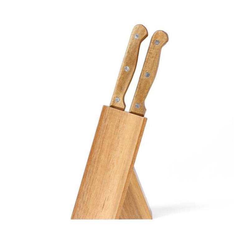 Set de 6 couteaux a steak avec support - LIVOO - MEC133 - 11 cm - Acie