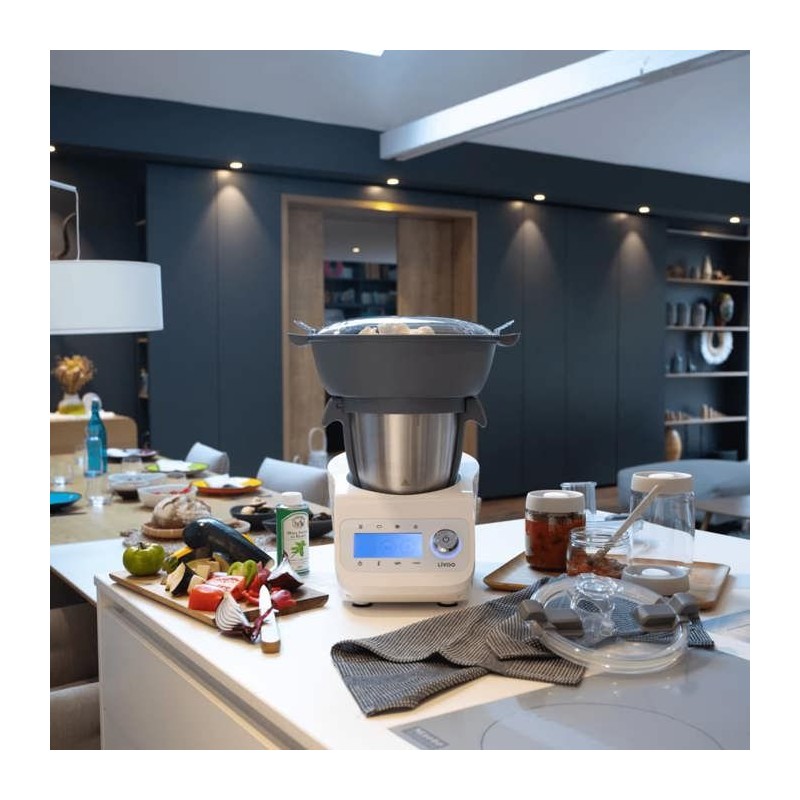 Robot multifonctions Super Cooker - LIVOO DOP219W - 12 vitesses - Bol Robot multifonctions Super Cooker - LIVOO DOP219W - 12 vitesses - Bol