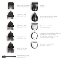 Set tondeuse multifonction - LIVOO - DOS187 - 3,7 W - 90 min - 5 tetes