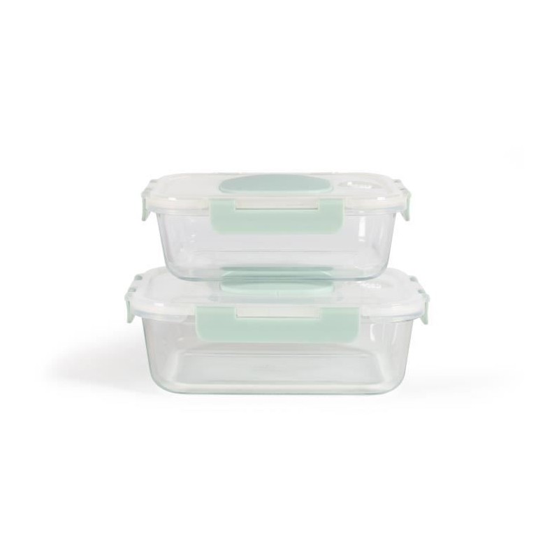 Set de 2 boîtes sous vide - LIVOO - MEN404V - 1,04 L et 1,5 L - Verre Set de 2 boîtes sous vide - LIVOO - MEN404V - 1,04 L et 1,5 L - Verre