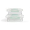 Set de 2 boîtes sous vide - LIVOO - MEN404V - 1,04 L et 1,5 L - Verre