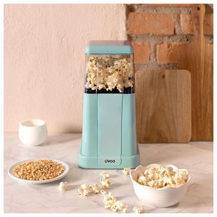 Machine a pop-corn - LIVOO - DOM497 - 1200W - 100g de mais - Arret automatique - Couvercle doseur - Protection contre la surchau Machine a pop-corn - LIVOO - DOM497 - 1200W - 100g de mais - Arret automatique - Couvercle doseur - Protection contre la surchau