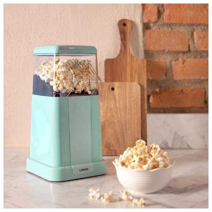 Machine a pop-corn - LIVOO - DOM497 - 1200W - 100g de mais - Arret automatique - Couvercle doseur - Protection contre la surchau Machine a pop-corn - LIVOO - DOM497 - 1200W - 100g de mais - Arret automatique - Couvercle doseur - Protection contre la surchau
