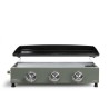 Plancha gaz - LIVOO - DOC324 - 3 brûleurs - Vert / Noir