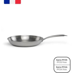 Poele Acier inoxydable 18/10 Triply Brigade 20 cm - LIVOO - MEP157 - T