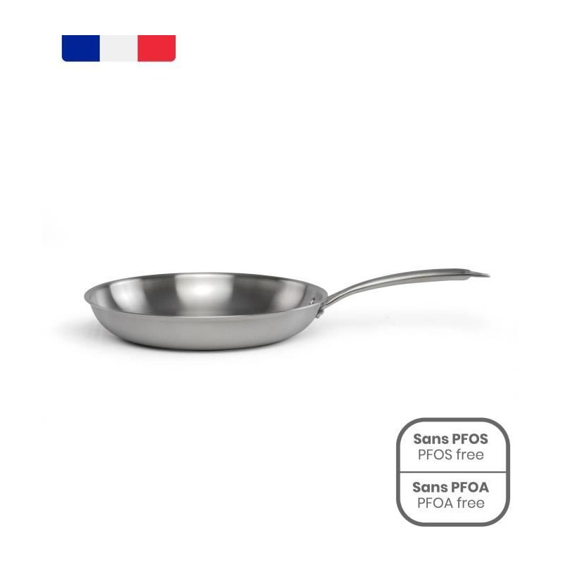 Poele Acier inoxydable 18/10 Triply Brigade 20 cm - LIVOO - MEP157 - T Poele Acier inoxydable 18/10 Triply Brigade 20 cm - LIVOO - MEP157 - T