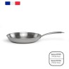 Poele Acier inoxydable 18/10 Triply Brigade 24 cm - LIVOO - MEP158 - T