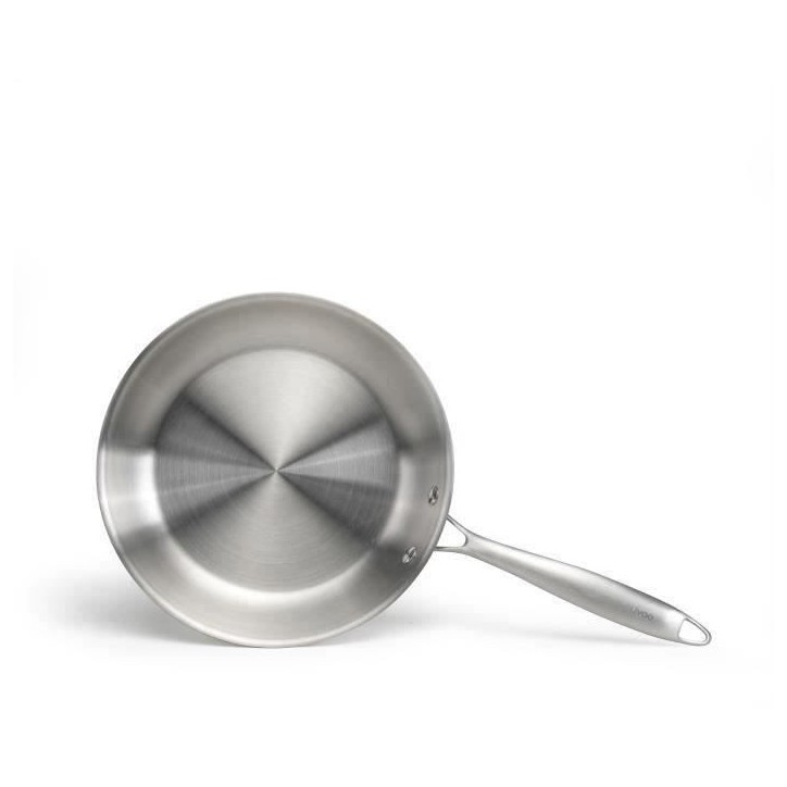 Poele Acier inoxydable 18/10 Triply Brigade 24 cm - LIVOO - MEP158 - Tous feux dont induction - Made in France Poele Acier inoxydable 18/10 Triply Brigade 24 cm - LIVOO - MEP158 - Tous feux dont induction - Made in France