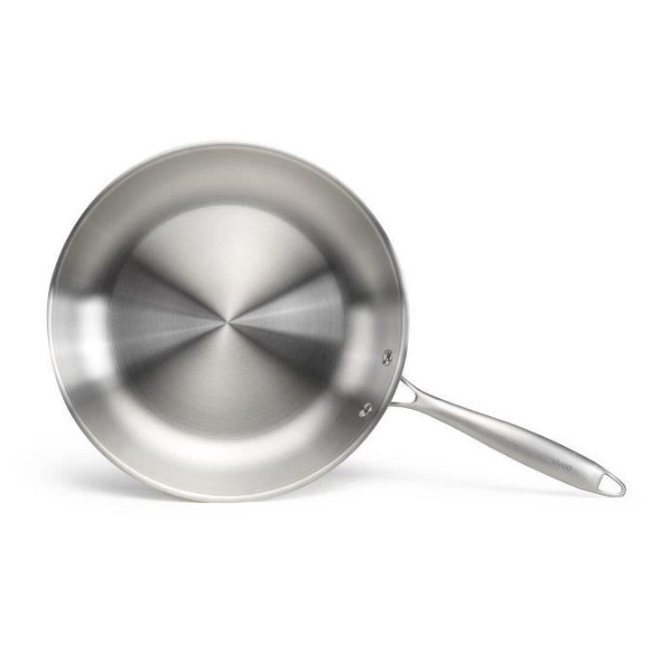 Poele Acier inoxydable 18/10 Triply Brigade 28 cm - LIVOO - MEP159 - Tous feux dont induction - Made in France Poele Acier inoxydable 18/10 Triply Brigade 28 cm - LIVOO - MEP159 - Tous feux dont induction - Made in France