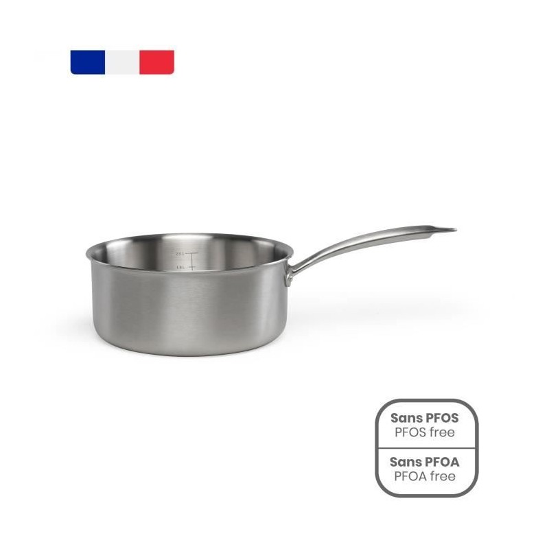Casserole en acier inoxydable 18/10 Brigade 20 cm - LIVOO - MEP161 - A Casserole en acier inoxydable 18/10 Brigade 20 cm - LIVOO - MEP161 - A