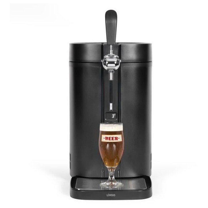 Tireuse a biere - LIVOO - DOM511 - 60W - Pour fûts de 5L auto-pressurisés - Conservation 30j - 3 a 12°C - Plateau égouttoir Tireuse a biere - LIVOO - DOM511 - 60W - Pour fûts de 5L auto-pressurisés - Conservation 30j - 3 a 12°C - Plateau égouttoir