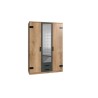 Armoire CORFOU - Décor Chene et gris anthracite + Miroir - 3 portes b