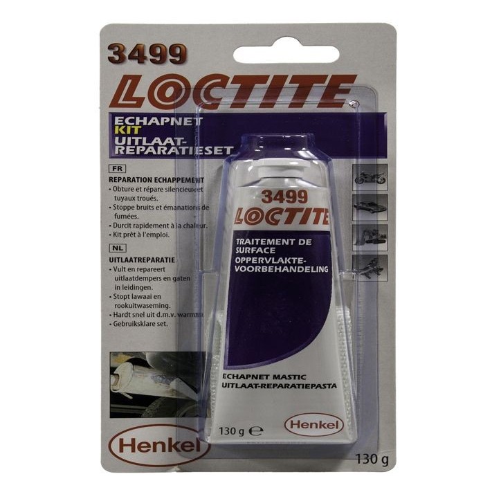 Kit réparation échappement et silencieux - LOCTITE - Mastic / bande de fibres de verre / fil de fer - Pour tuyaux et silencieu