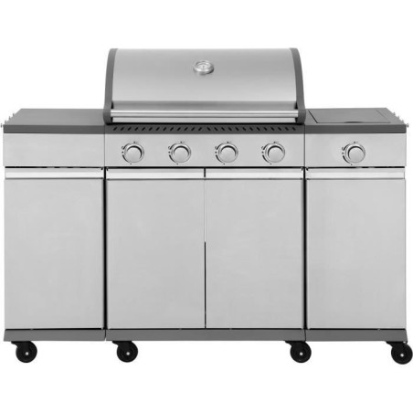 COOKING BOX Barbecue a gaz BRISBANE - Cuisine inox - 142x57x112 cm - S