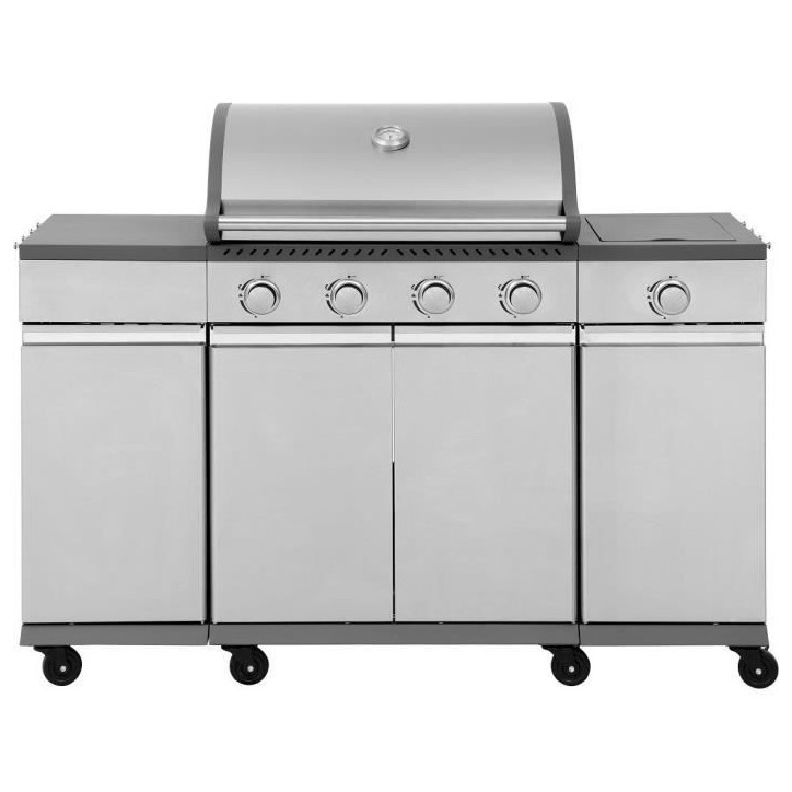 COOKING BOX Barbecue a gaz BRISBANE - Cuisine inox - 142x57x112 cm - Surface de cuisson : 70x42 cm - Gris COOKING BOX Barbecue a gaz BRISBANE - Cuisine inox - 142x57x112 cm - Surface de cuisson : 70x42 cm - Gris