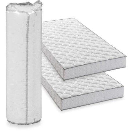 Lot de 2 matelas - 90 x 190 cm - Mousse - 14 cm - 5 zones de confort -