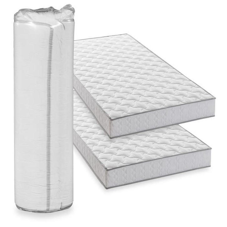 Lot de 2 matelas - 90 x 190 cm - Mousse - 14 cm - 5 zones de confort - DEKO DREAM - Hahtuva Lot de 2 matelas - 90 x 190 cm - Mousse - 14 cm - 5 zones de confort - DEKO DREAM - Hahtuva