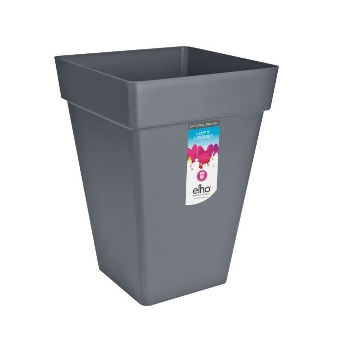 ELHO Bac a fleurs Loft Urban Carré Haut - Ø 29 x H 41 cm - Extérieur - 100% recyclé - Noir ELHO Bac a fleurs Loft Urban Carré Haut - Ø 29 x H 41 cm - Extérieur - 100% recyclé - Noir