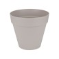 ELHO Pot de fleurs rond Loft Urban - Ø 19.3 x 17.5 cm - Gris chaud