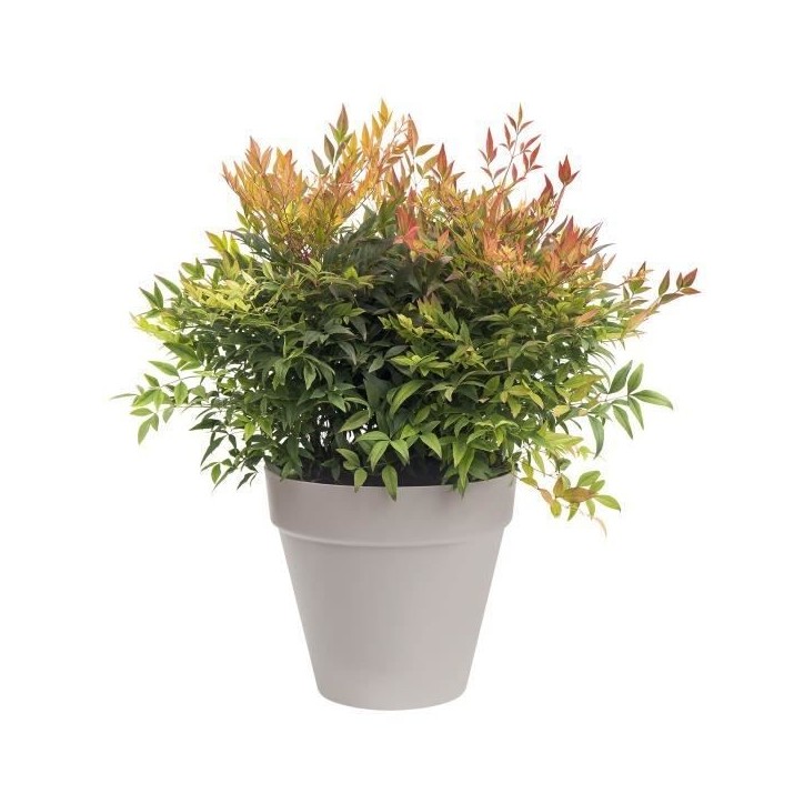 ELHO Pot de fleurs rond Loft Urban - Ø 19.3 x 17.5 cm - Gris chaud ELHO Pot de fleurs rond Loft Urban - Ø 19.3 x 17.5 cm - Gris chaud