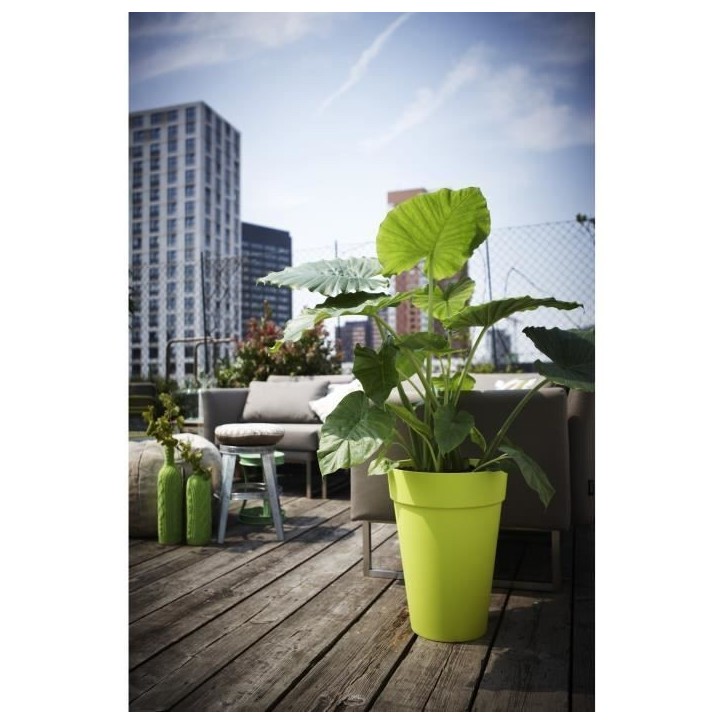 ELHO Pot de fleurs Loft Urban rond Haut - Ø 34 x H 45 cm - Extérieur - 100% recyclé - Gris ELHO Pot de fleurs Loft Urban rond Haut - Ø 34 x H 45 cm - Extérieur - 100% recyclé - Gris