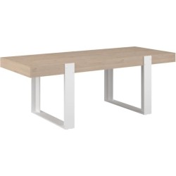 Table a manger - LOFT - Rectangulaire - Chene / Blanc - 8 personnes -