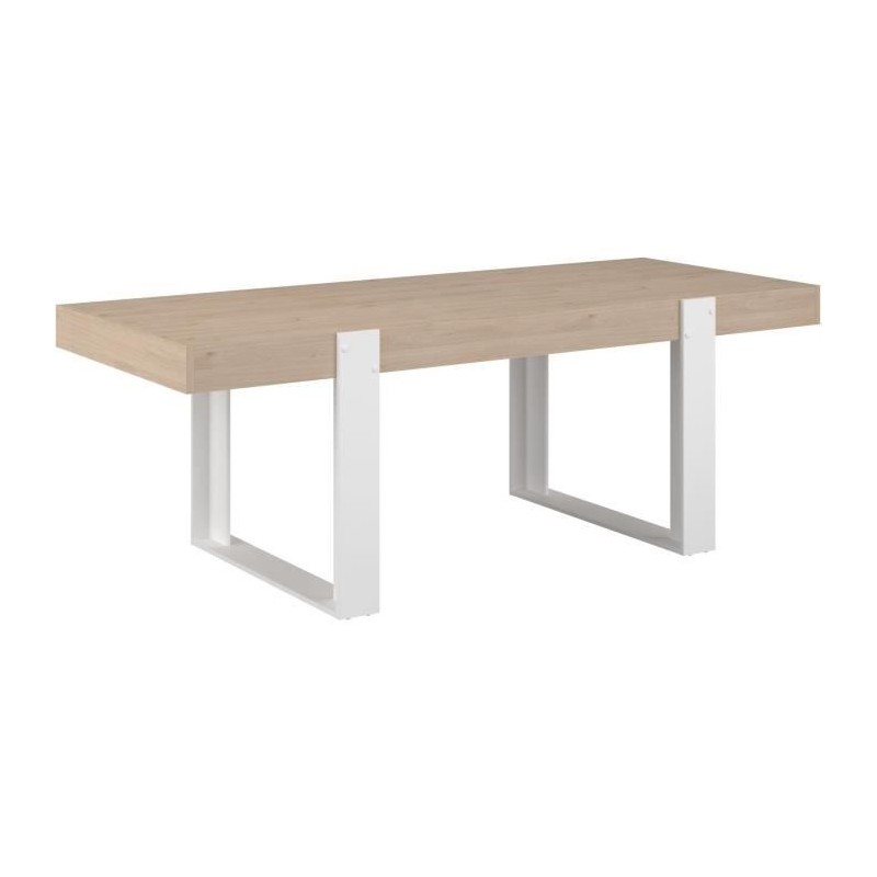 Table a manger - LOFT - Rectangulaire - Chene / Blanc - 8 personnes - Table a manger - LOFT - Rectangulaire - Chene / Blanc - 8 personnes -
