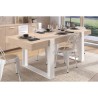 Table a manger - LOFT - Rectangulaire - Chene / Blanc - 8 personnes -