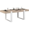 Table a manger - LOFT - Rectangulaire - Chene / Blanc - 8 personnes -