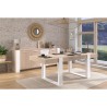 Table a manger - LOFT - Rectangulaire - Chene / Blanc - 8 personnes -