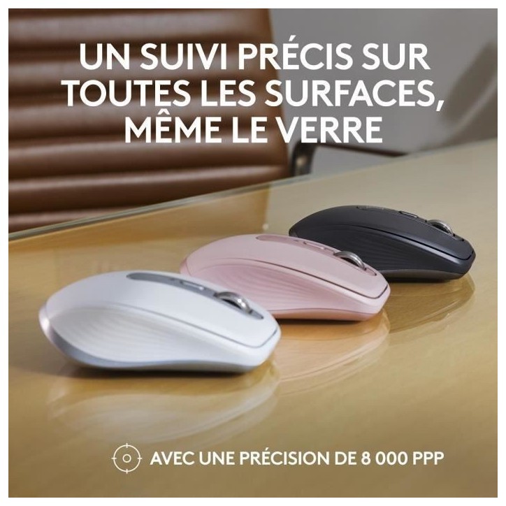 Souris - Sans fil - Logitech - MX Anywhere 3S - Rose Souris - Sans fil - Logitech - MX Anywhere 3S - Rose