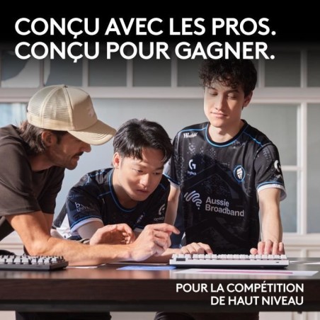 Clavier gamer - Sans fil - Logitech G Pro X TKL Lightspeed - AZERTY - Mécanique - Rétroéclairé - Noir