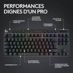 Clavier gamer - Sans fil - Logitech G Pro X TKL Lightspeed - AZERTY -