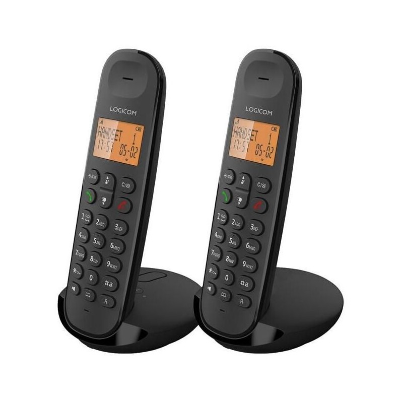 Téléphone fixe sans fil - LOGICOM - DECT ILOA 255T DUO - Noir - Avec Téléphone fixe sans fil - LOGICOM - DECT ILOA 255T DUO - Noir - Avec