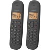 Téléphone fixe sans fil - LOGICOM - DECT ILOA 255T DUO - Noir - Avec Téléphone fixe sans fil - LOGICOM - DECT ILOA 255T DUO - Noir - Avec