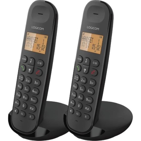 Téléphone fixe sans fil - LOGICOM - DECT ILOA 250 DUO - Noir - Sans