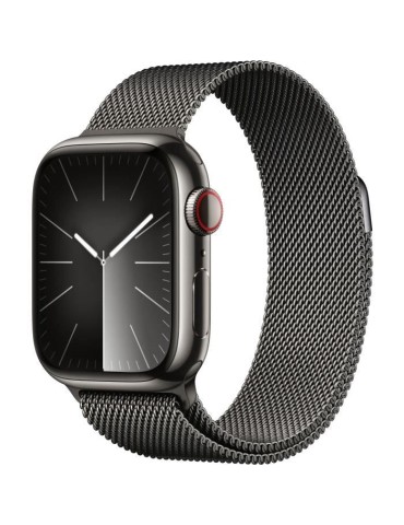 Apple Watch Series 9 GPS + Cellular - 41mm - Boîtier Acier Graphite - Bracelet Graphite Milanese Loop