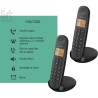 Téléphone fixe sans fil - LOGICOM - DECT ILOA 250 DUO - Noir - Sans Téléphone fixe sans fil - LOGICOM - DECT ILOA 250 DUO - Noir - Sans